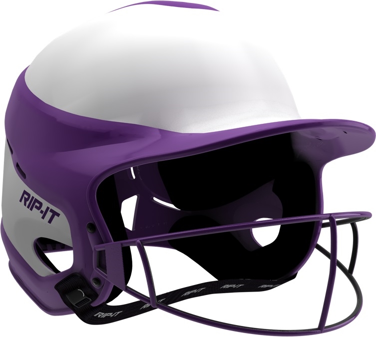 purple softball helmet